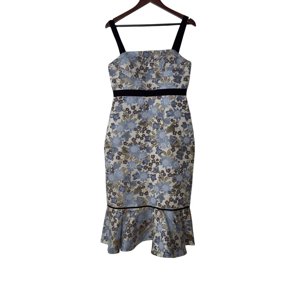 NWT ERDEM Eunice Jacquard Knee Length Dress - Size 8 US / 12 UK